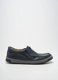 Slip ons tissage satiné bout rond bleu ARIMA homme