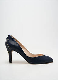 Escarpins tissage satiné talon de 7 à 9cm bleu PATRICIA BLANCHET femme