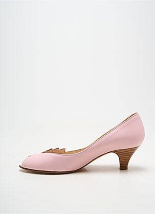 Escarpins tissage satiné talon de 4 à 6cm rose PATRICIA BLANCHET femme