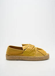 Espadrilles tissage satiné talon plat jusqu'à 3cm jaune LUNE & L'AUTRE femme