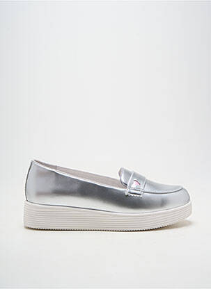Mocassins tissage satiné talon plat jusqu'à 3cm argent MELLOW YELLOW femme