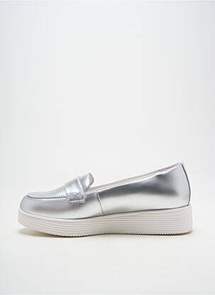 Mocassins tissage satiné talon plat jusqu'à 3cm argent MELLOW YELLOW femme