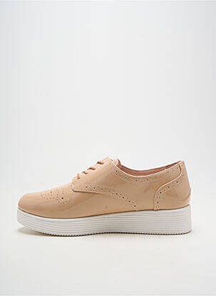 Derbies matière lisse talon de 4 à 6cm beige MELLOW YELLOW femme