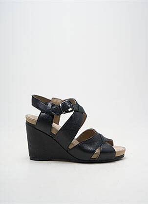 Sandales/nu pieds tissage satiné talon de 7 à 9cm noir HUSH PUPPIES femme