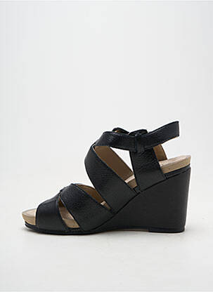 Sandales/nu pieds tissage satiné talon de 7 à 9cm noir HUSH PUPPIES femme