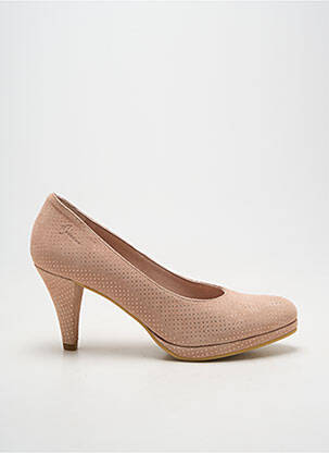Escarpins tissage satiné talon de 7 à 9cm beige DORKING femme