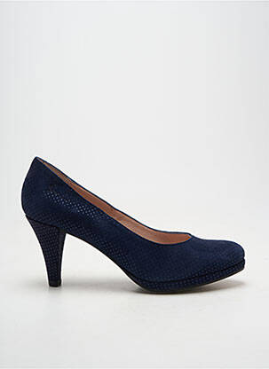 Escarpins tissage satiné talon de 7 à 9cm bleu DORKING femme