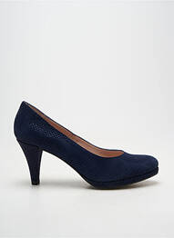Escarpins tissage satiné talon de 7 à 9cm bleu DORKING femme