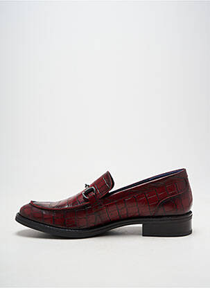 Mocassins bout rond talon plat jusqu'à 3cm rouge DORKING femme