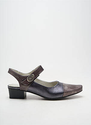 Sandales/nu pieds tissage satiné talon plat jusqu'à 3cm argent DORKING femme