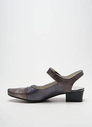 Sandales/nu pieds tissage satiné talon plat jusqu'à 3cm argent DORKING femme
