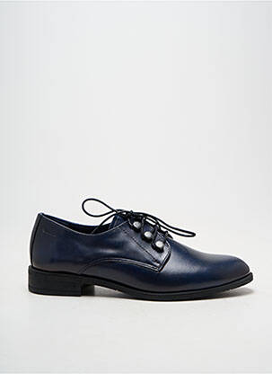 Derbies bout rond talon plat jusqu'à 3cm bleu DORKING femme