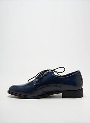 Derbies bout rond talon plat jusqu'à 3cm bleu DORKING femme
