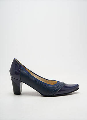 Escarpins matière lisse talon de 4 à 6cm bleu GEO-REINO femme