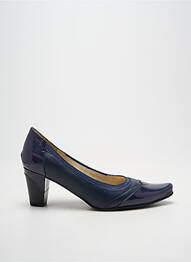 Escarpins matière lisse talon de 4 à 6cm bleu GEO-REINO femme