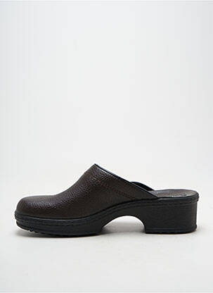 Mules/sabots matière lisse talon de 4 à 6cm marron ROMIKA femme