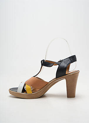 Sandales/nu pieds talon bottier talon de 7 à 9cm jaune KARSTON femme