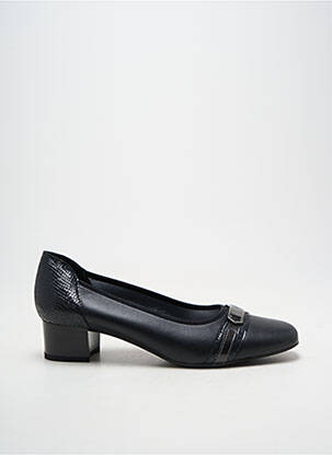 Escarpins tissage satiné talon de 4 à 6cm noir ARTIKA SOFT femme