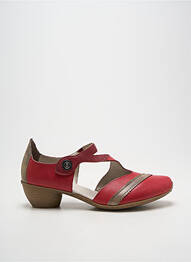 Sandales/nu pieds talon de 4 à 6cm rouge RIEKER femme