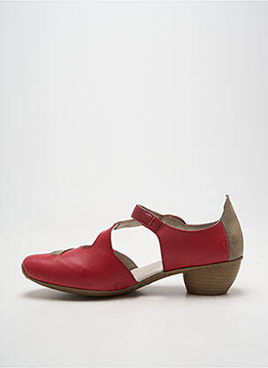 Sandales/nu pieds talon de 4 à 6cm rouge RIEKER femme