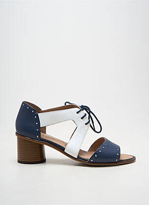 Sandales/nu pieds talon bottier talon de 4 à 6cm bleu J.METAYER femme