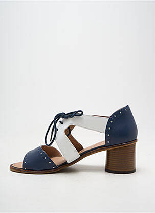 Sandales/nu pieds talon bottier talon de 4 à 6cm bleu J.METAYER femme