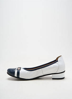 Ballerines talon bas talon plat jusqu'à 3cm blanc HIRICA femme