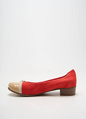 Ballerines talon bas talon plat jusqu'à 3cm orange HIRICA femme