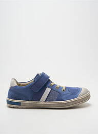 Baskets semelle amovible bout rond bleu KICKERS garçon