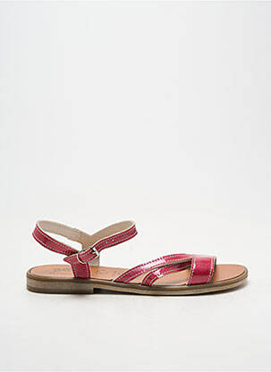 Sandales/nu pieds tissage vernis chiquet rose BELLAMY fille