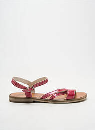 Sandales/nu pieds tissage vernis chiquet rose BELLAMY fille