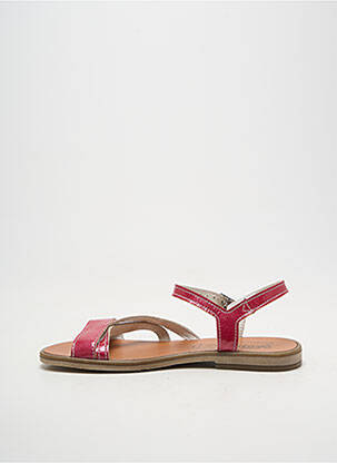 Sandales/nu pieds tissage vernis chiquet rose BELLAMY fille
