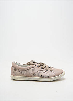 Baskets tissage satiné bout rond beige BELLAMY fille