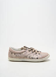 Baskets tissage satiné bout rond beige BELLAMY fille