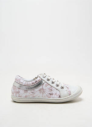Baskets tissage satiné bout rond argent BELLAMY fille