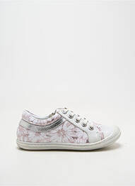 Baskets tissage satiné bout rond argent BELLAMY fille