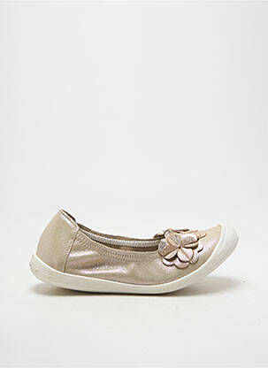 Ballerines tissage satiné bout rond or BELLAMY fille