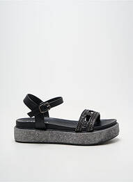 Sandales/nu pieds tissage satiné talon de 4 à 6cm noir CAFE NOIR femme
