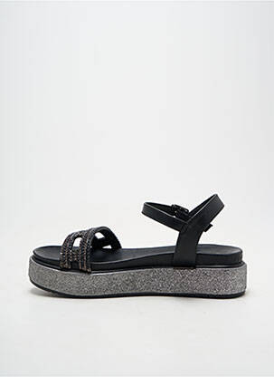 Sandales/nu pieds tissage satiné talon de 4 à 6cm noir CAFE NOIR femme