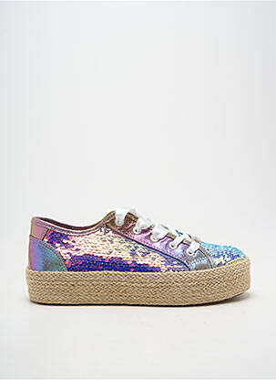 Espadrilles tissage satiné talon de 4 à 6cm or CAFE NOIR femme