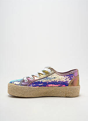 Espadrilles tissage satiné talon de 4 à 6cm or CAFE NOIR femme