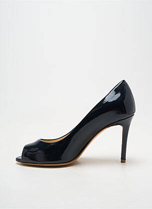 Escarpins matière lisse talon de 7 à 9cm bleu GIANCARLO femme