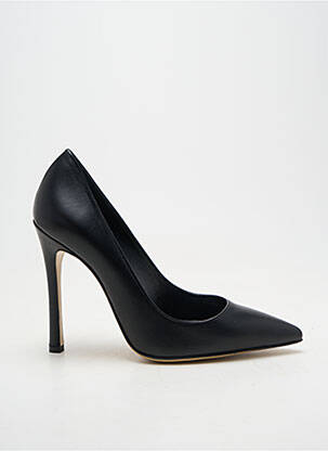 Escarpins tissage satiné talon haut de 10cm et plus noir GIANCARLO femme
