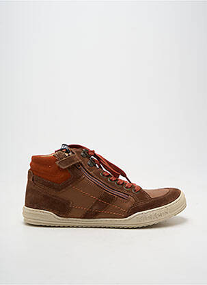 Baskets bout rond bout rond marron KICKERS garçon