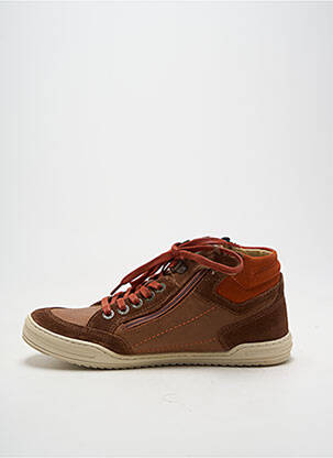 Baskets bout rond bout rond marron KICKERS garçon
