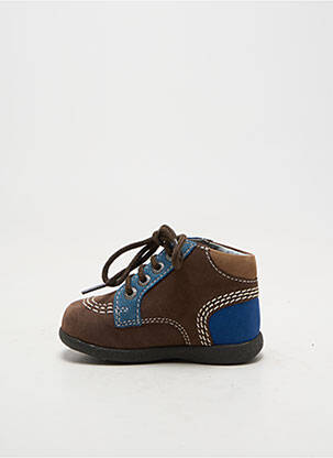 Bottillons fermeture lacets bout rond marron KICKERS garçon