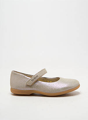 Ballerines bout rond bout rond or KICKERS fille