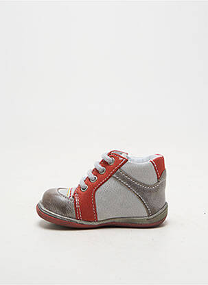 Bottillons fermeture lacets bout rond gris BELLAMY garçon