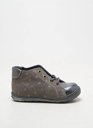 Bottillons tissage satiné bout rond gris BELLAMY fille