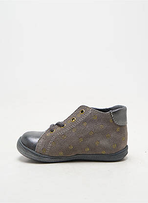 Bottillons tissage satiné bout rond gris BELLAMY fille